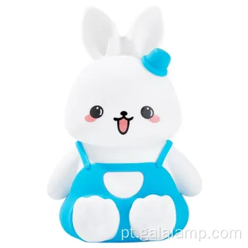 Adorável luz noturna de silicone com design de coelho